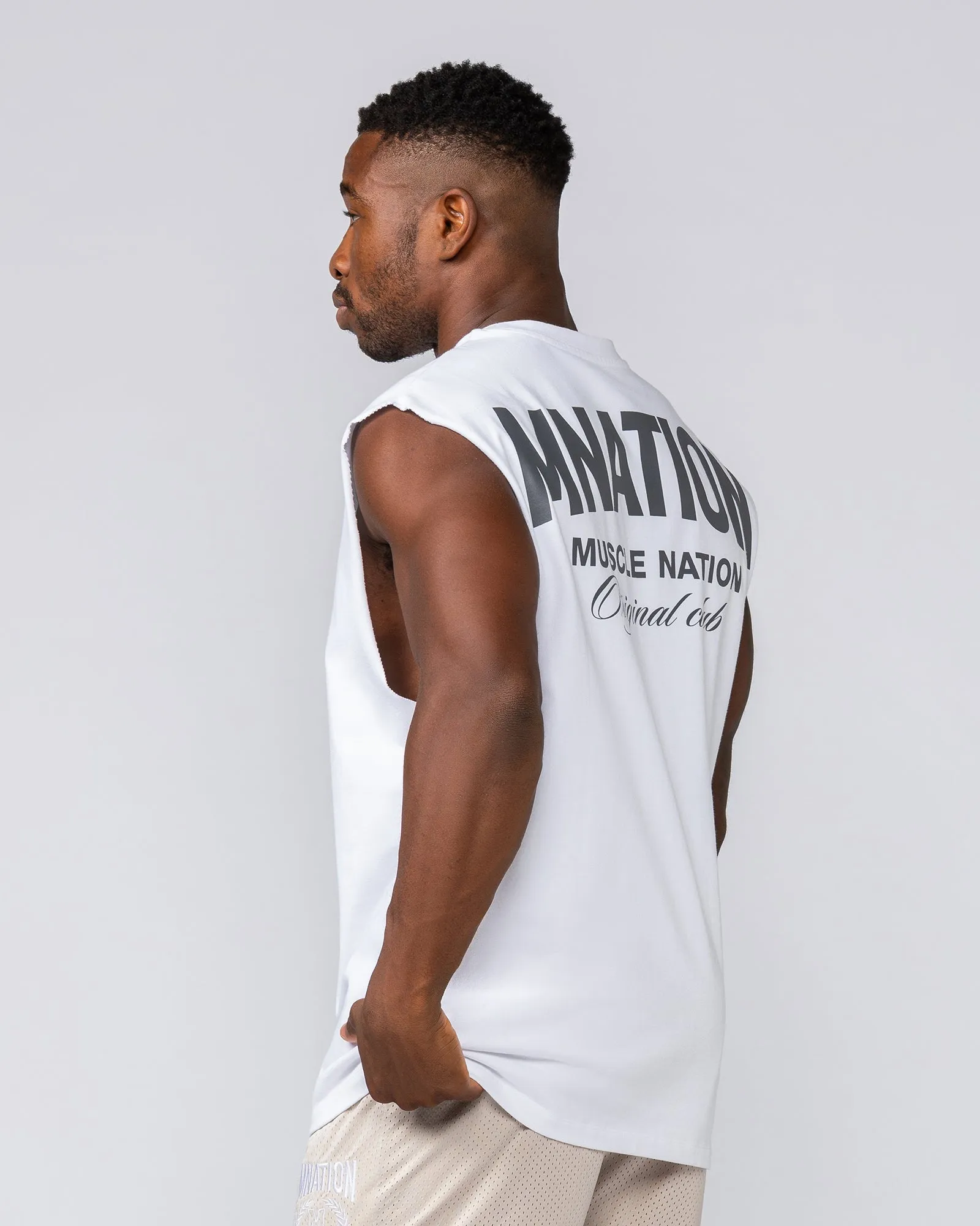 Heritage Muscle Tank - White sold by Muscle Nation product image thumbnail 4
