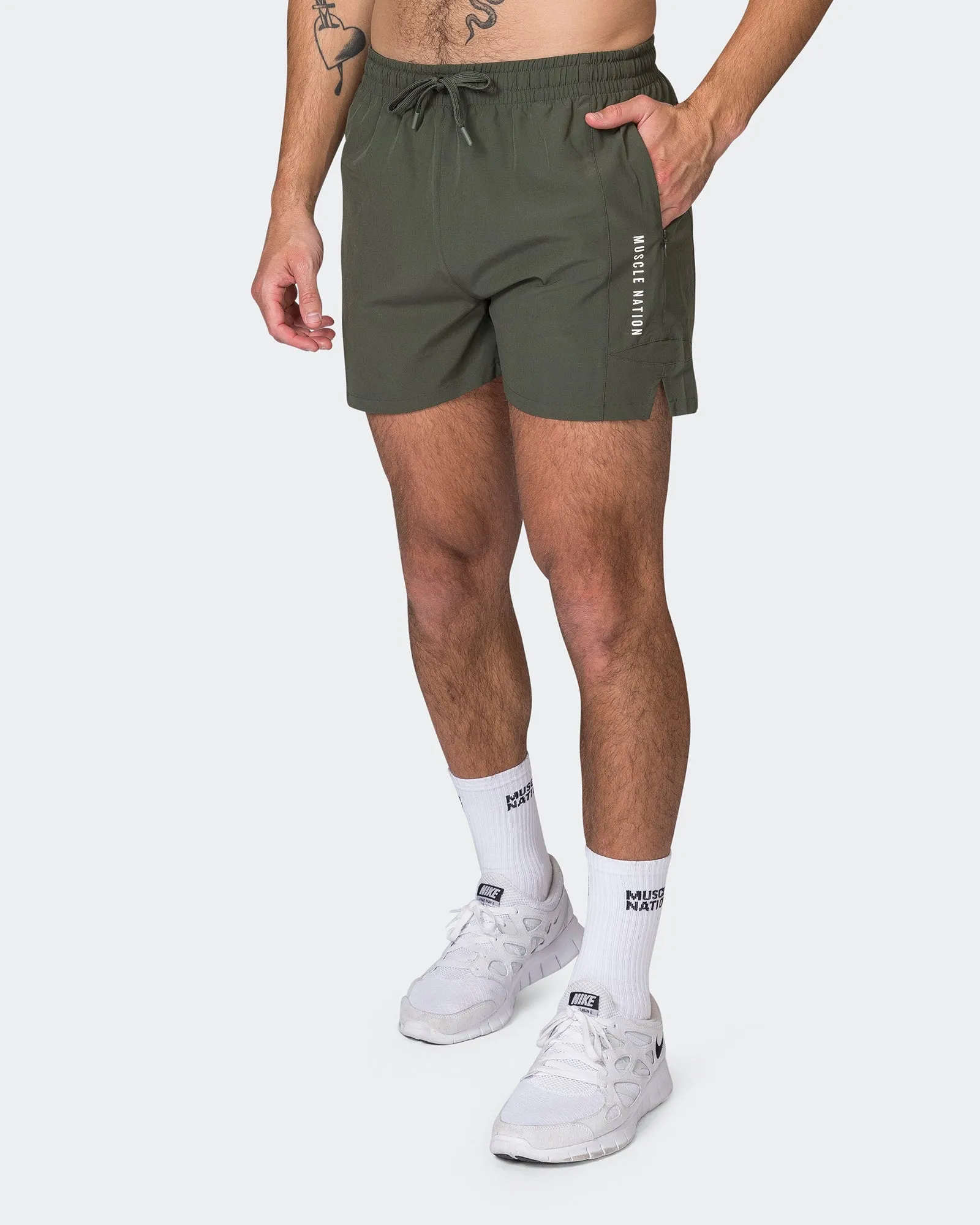 Streamline Training 3" Shorts - Dark Khaki sold by Muscle Nation product image thumbnail 2