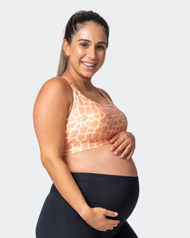 MN Everyday Maternity Bra - Paradise Giraffe Print sold by Muscle Nation
