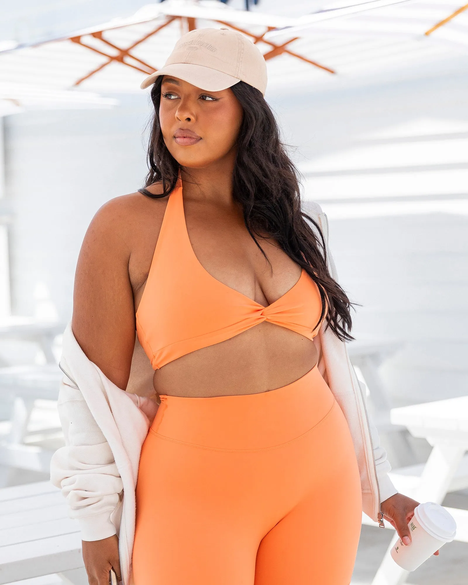 Hype Halter Bralette - Papaya sold by Muscle Nation