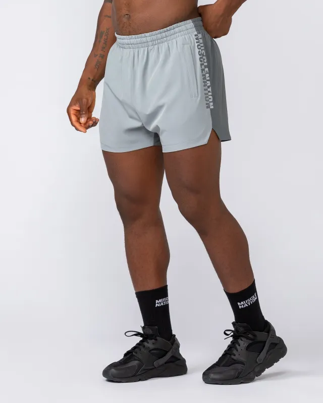 Stride 3.5" Shorts - Jet Grey / Tornado sold by Muscle Nation