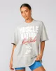 Sports Mode Oversized Tee - Light Grey Marl sold by Muscle Nation