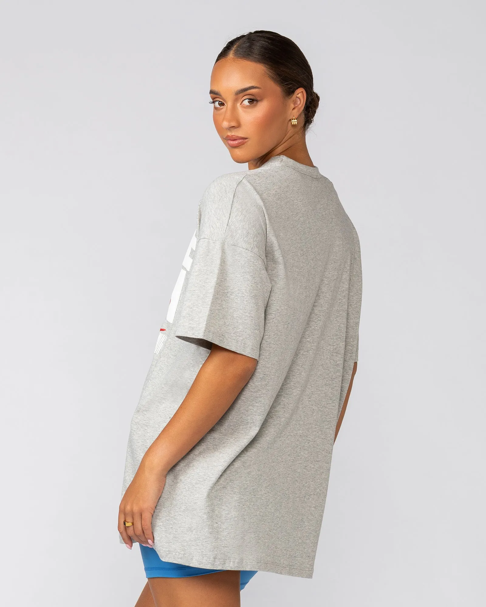 Sports Mode Oversized Tee - Light Grey Marl sold by Muscle Nation product image thumbnail 4