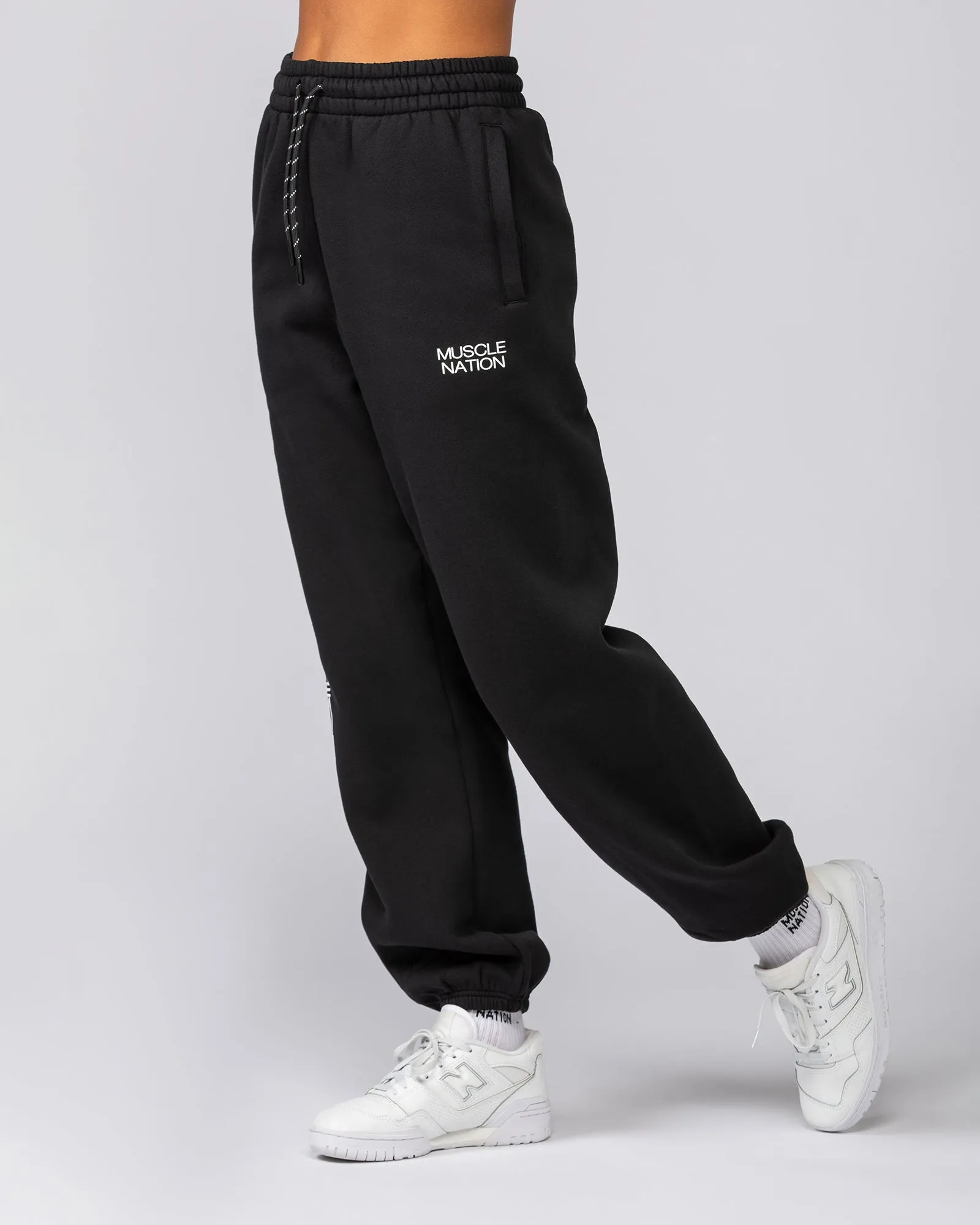 Athletics Slouchy Trackies - Black sold by Muscle Nation product image thumbnail 4