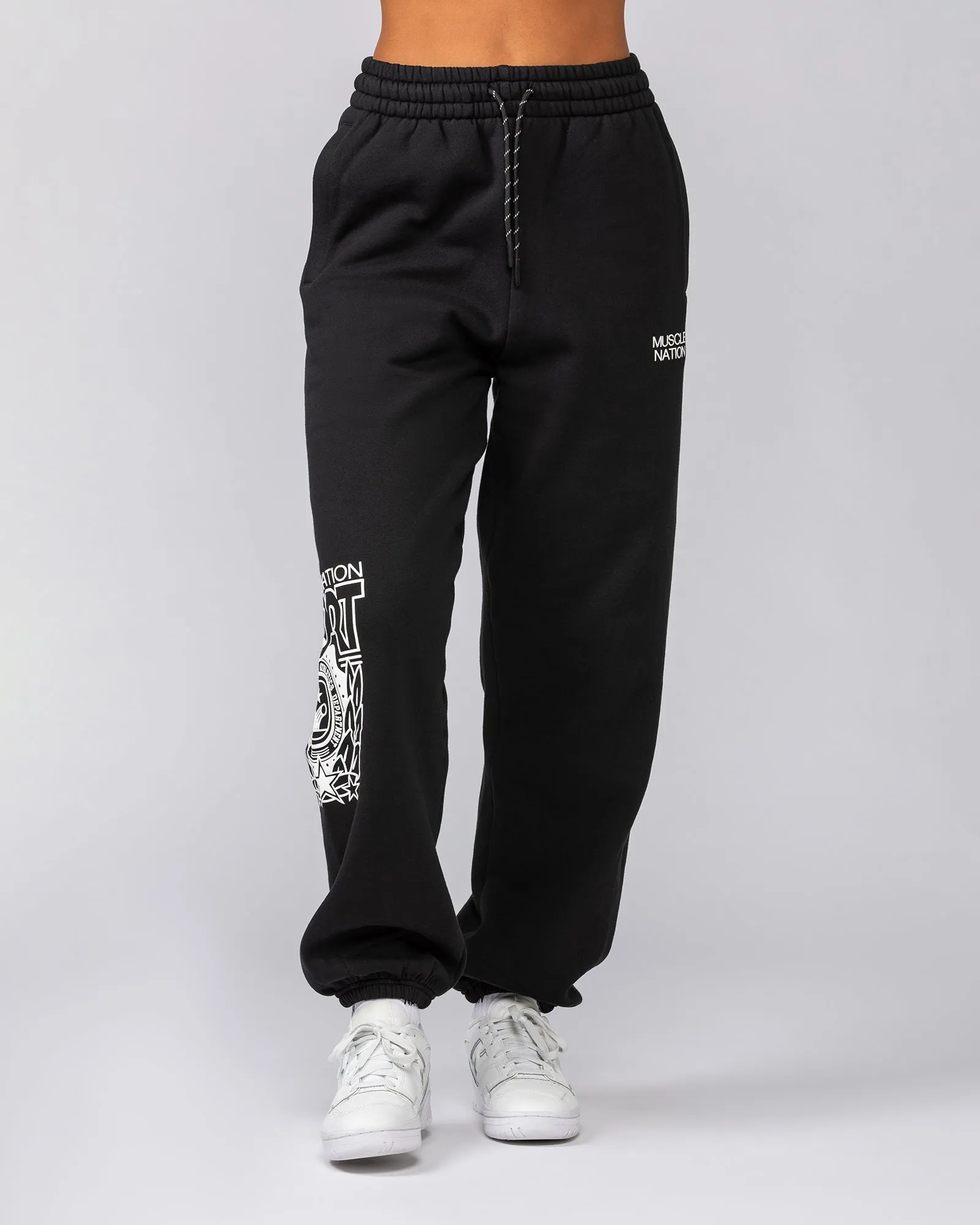Athletics Slouchy Trackies - Black sold by Muscle Nation product image thumbnail 3