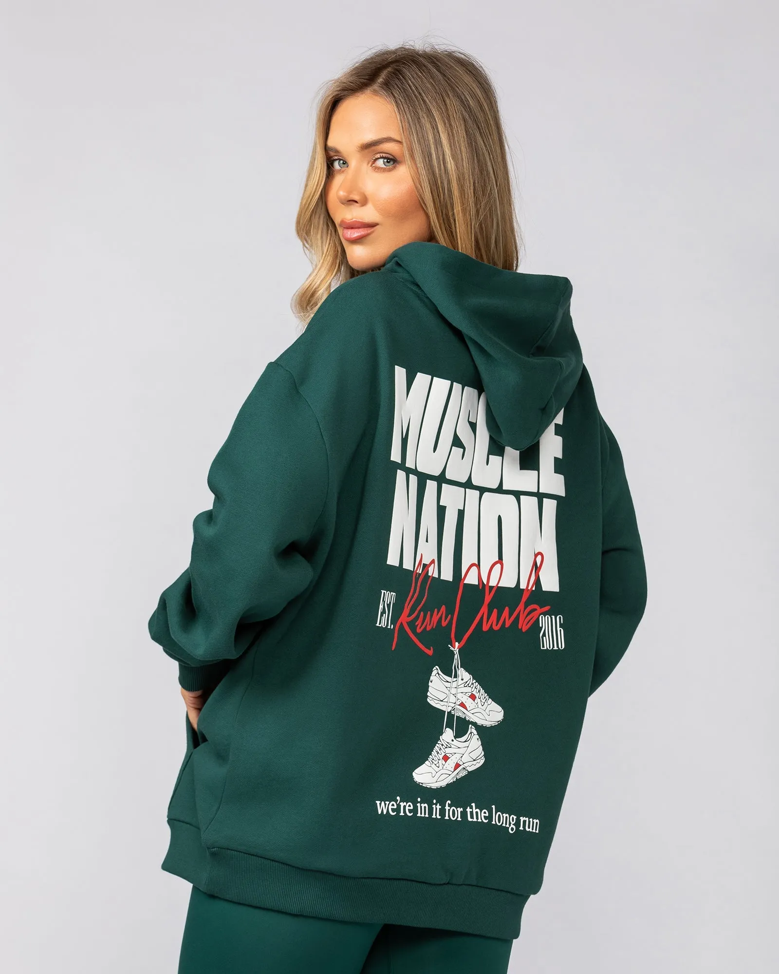 Sports Mode Oversized Hoodie - Evergreen sold by Muscle Nation product image thumbnail 2