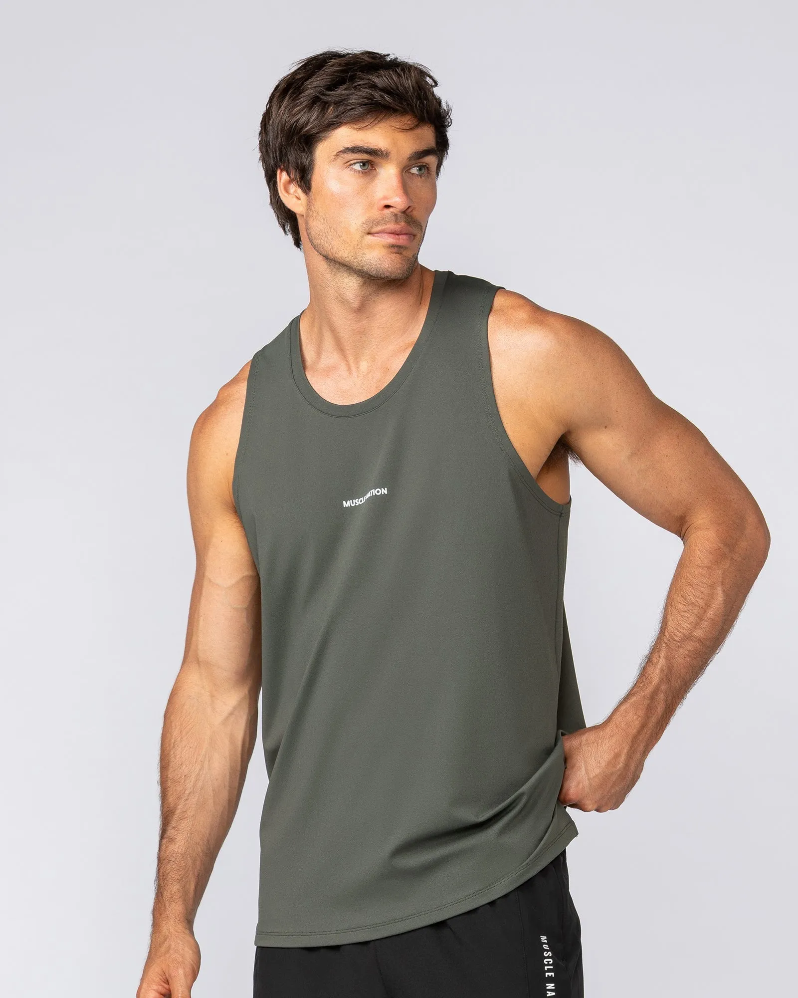 Active Training Tank - Dark Khaki sold by Muscle Nation product image thumbnail 2