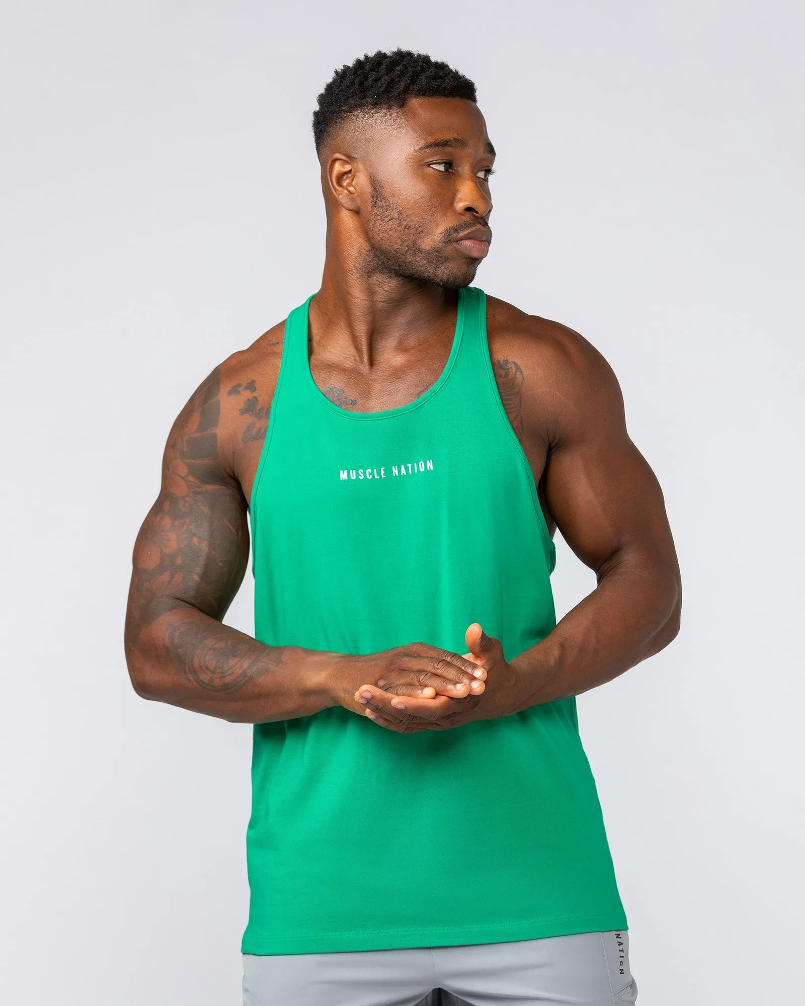 Infinite Y Back Singlet - Clover sold by Muscle Nation