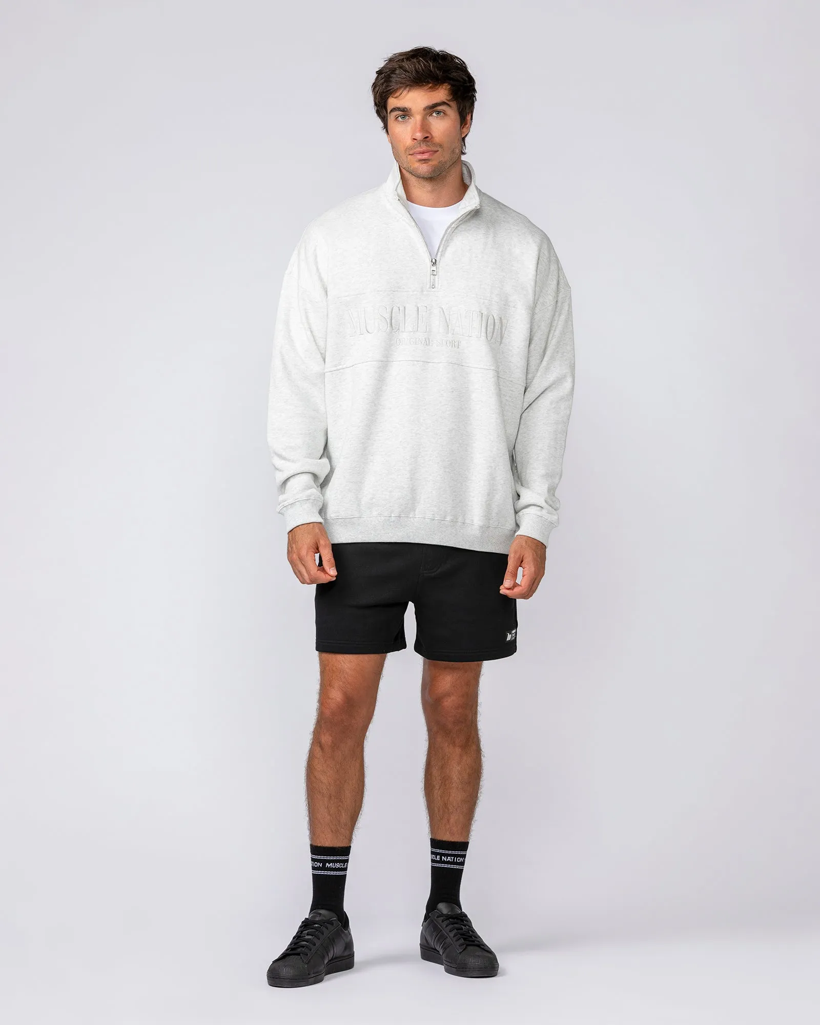 Prep Quarter Zip Through - Snow Grey Marl sold by Muscle Nation product image thumbnail 5