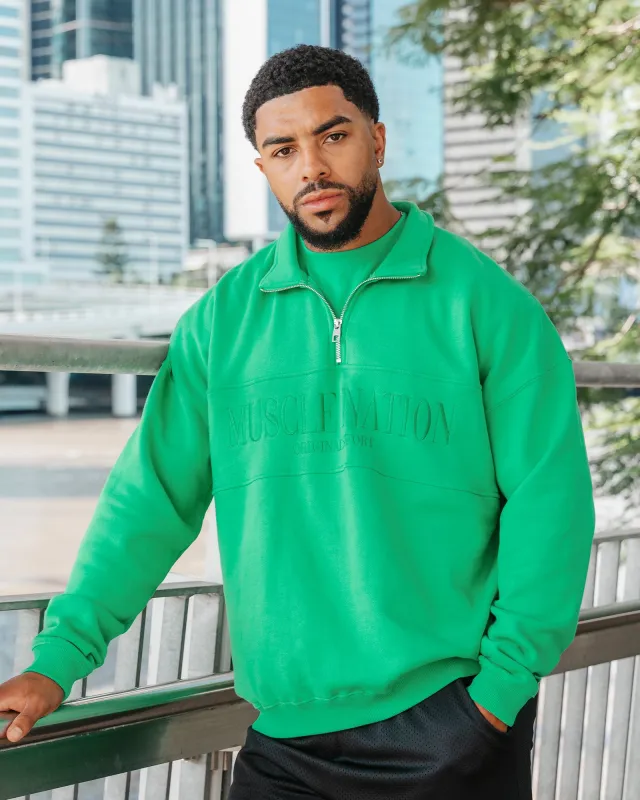 Prep Quarter Zip Through - Clover made by Muscle Nation