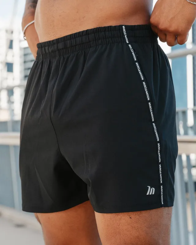 Iconic New Heights 4" Shorts - Black sold by Muscle Nation