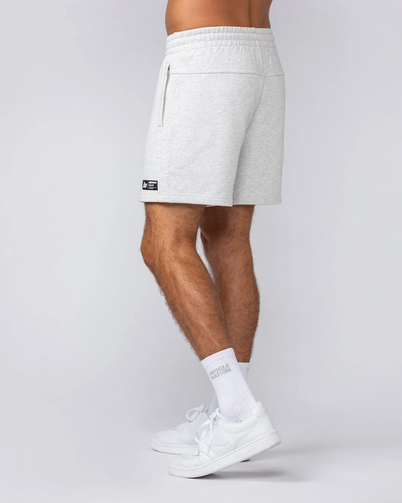 Sweat 5" Shorts - Snow Grey Marl sold by Muscle Nation product image thumbnail 3