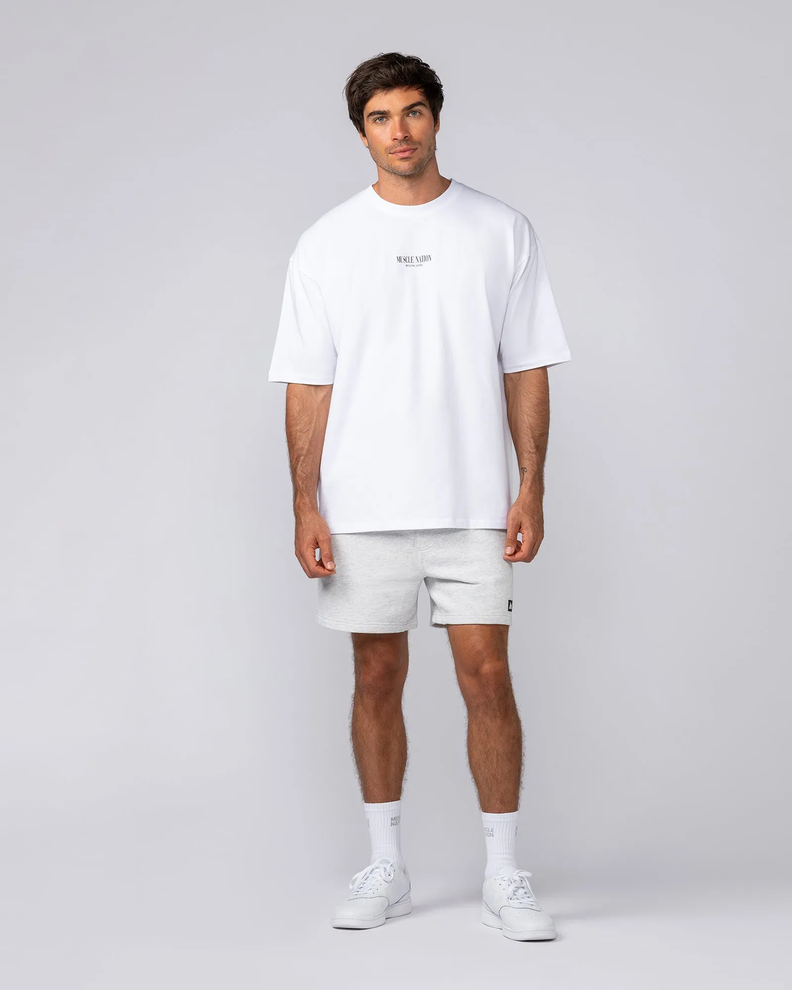 Sweat 5" Shorts - Snow Grey Marl sold by Muscle Nation product image thumbnail 5