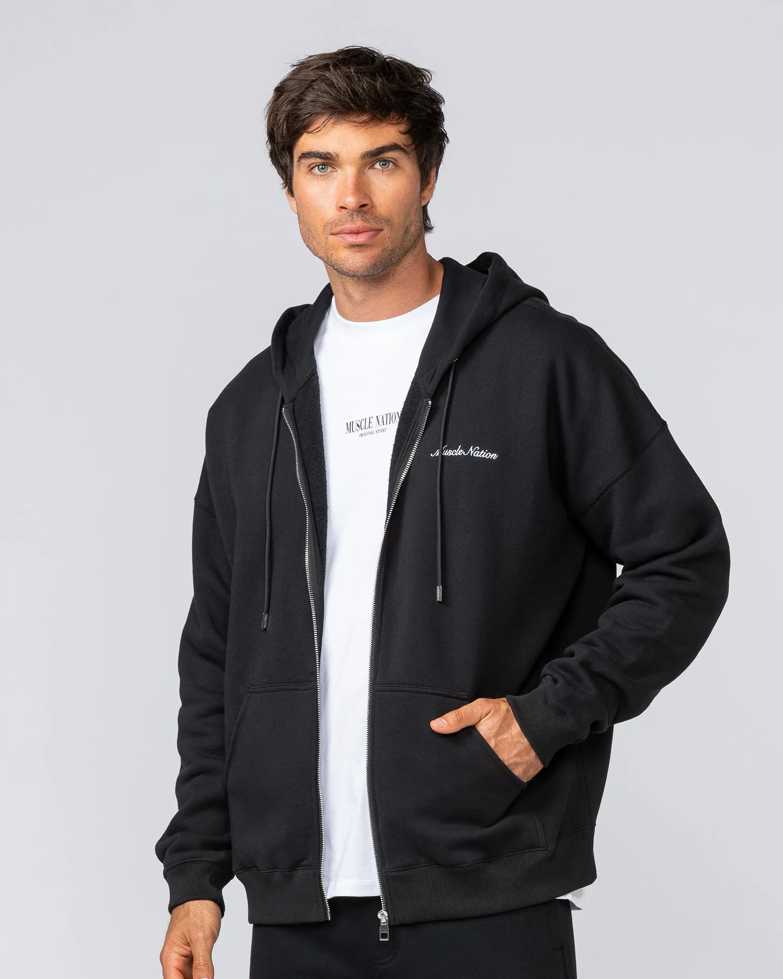 MN Classic Zip Through - Black sold by Muscle Nation product image thumbnail 4