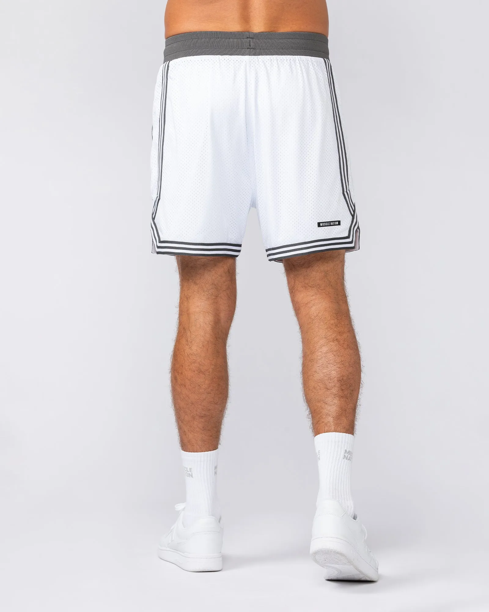 Courtside Basketball 5" Shorts - White sold by Muscle Nation product image thumbnail 5