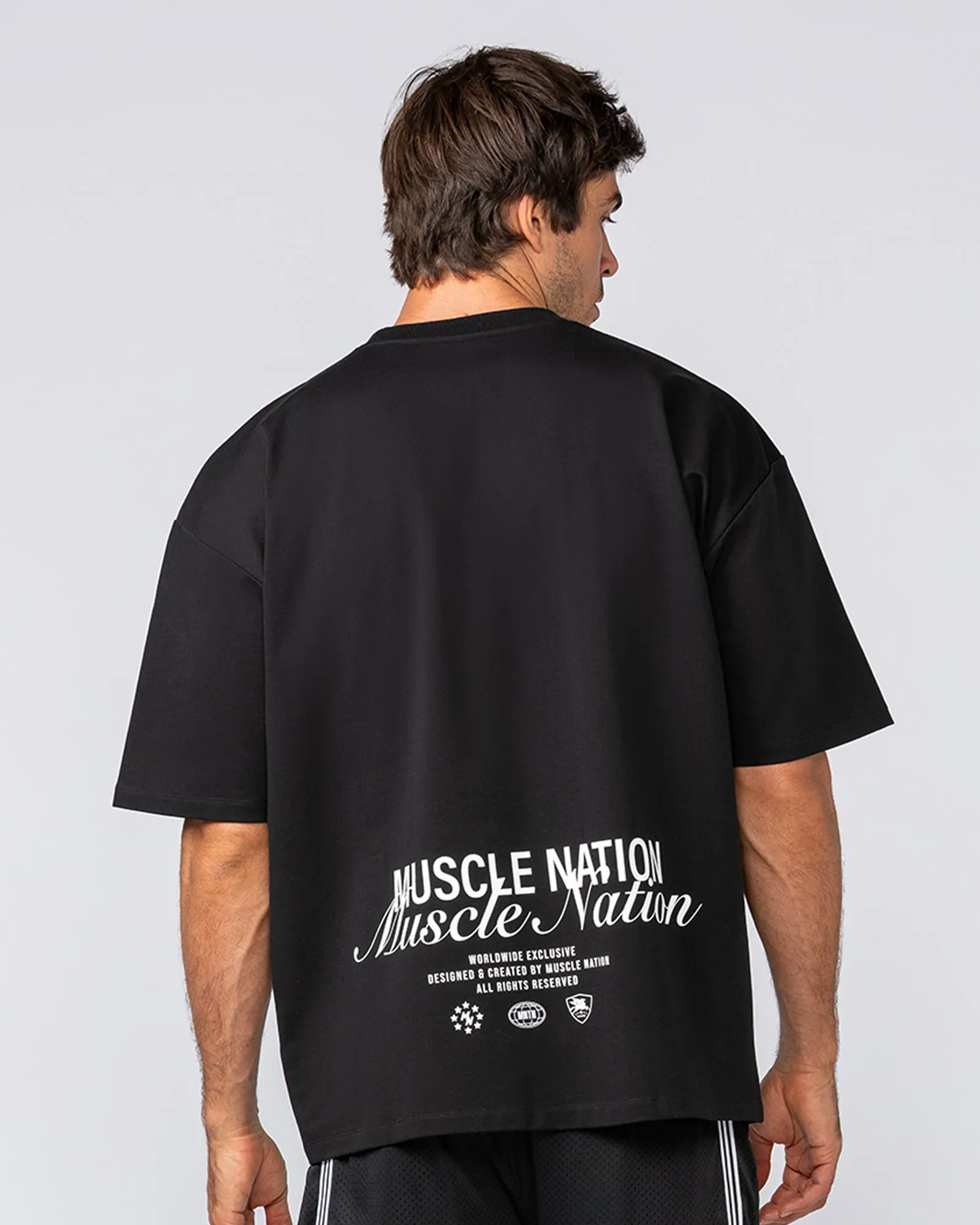 Loopback Oversized Tee - Black sold by Muscle Nation product image thumbnail 5