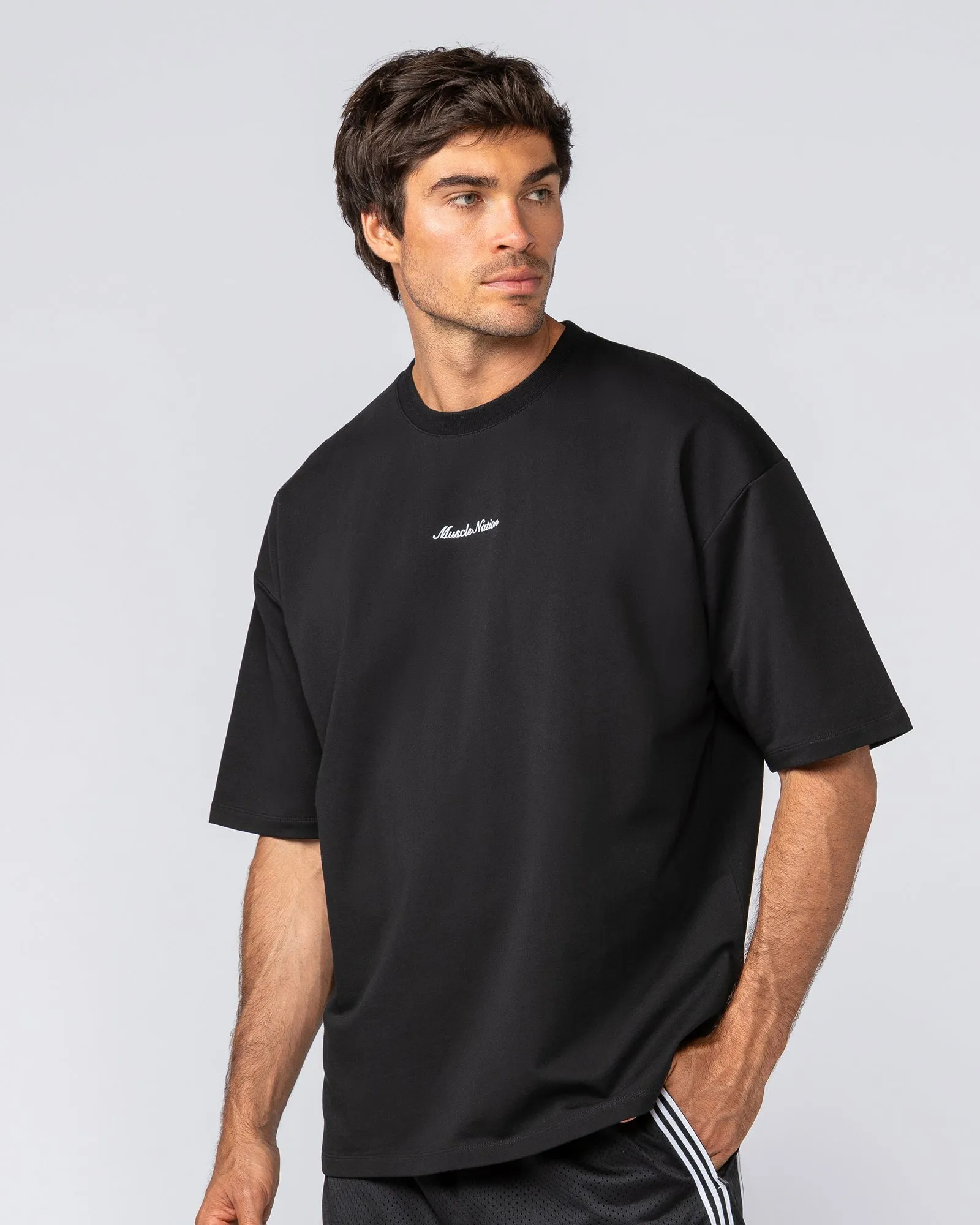 Loopback Oversized Tee - Black sold by Muscle Nation product image thumbnail 3