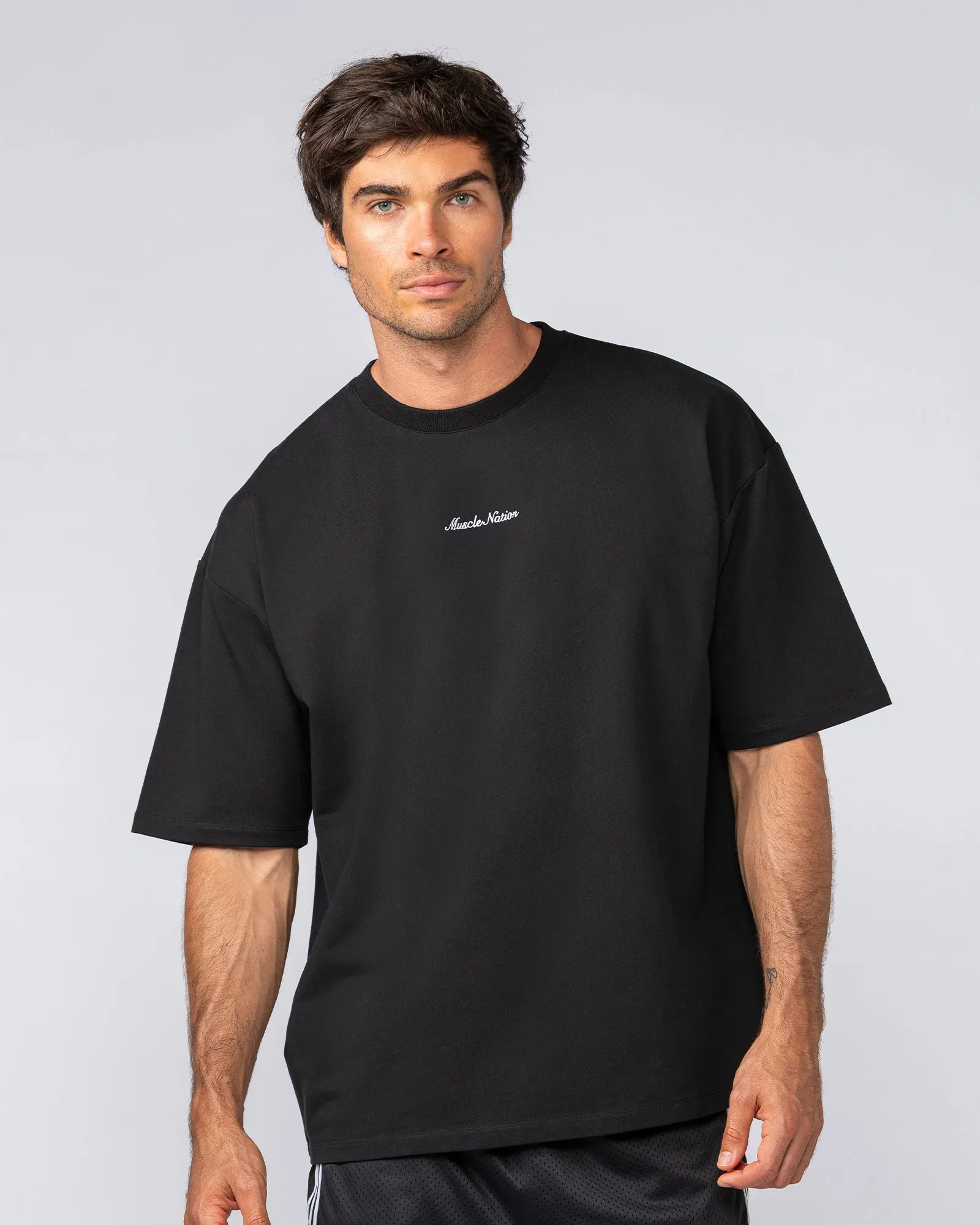 Loopback Oversized Tee - Black sold by Muscle Nation product image thumbnail 2