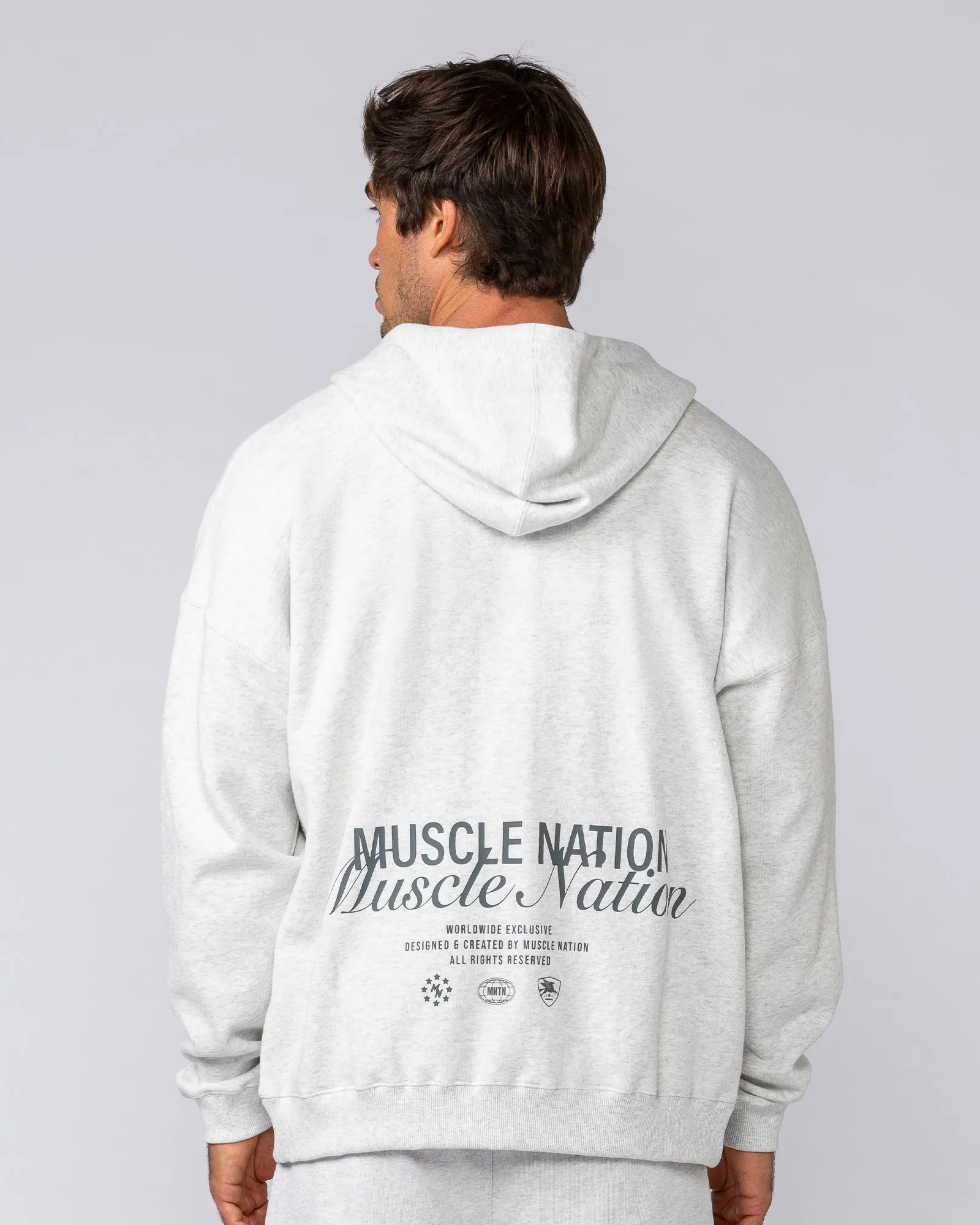 MN Classic Zip Through - Snow Grey Marl sold by Muscle Nation product image thumbnail 5
