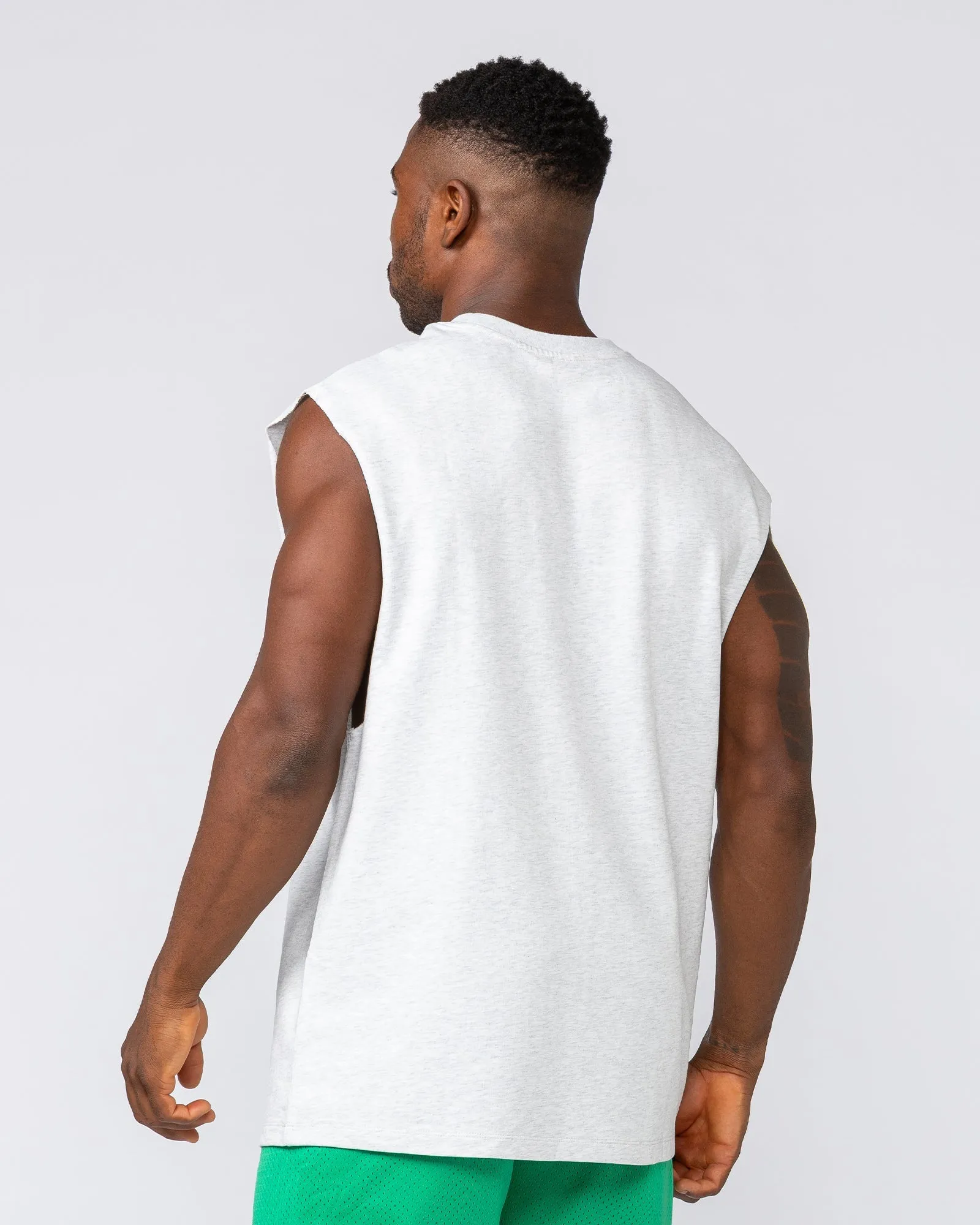 Loopback Muscle Tank - Snow Grey Marl sold by Muscle Nation product image thumbnail 4