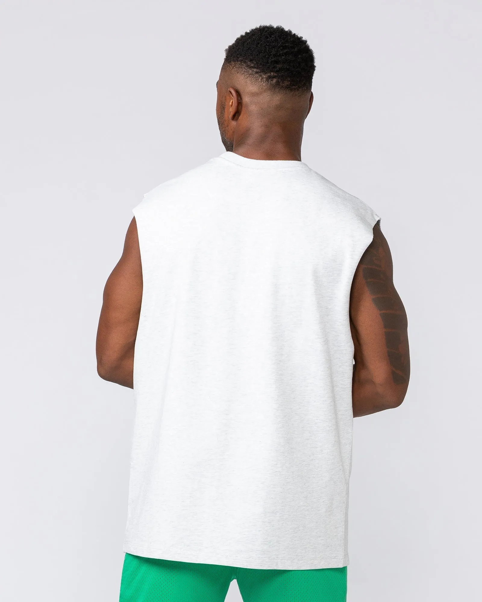Loopback Muscle Tank - Snow Grey Marl sold by Muscle Nation product image thumbnail 5