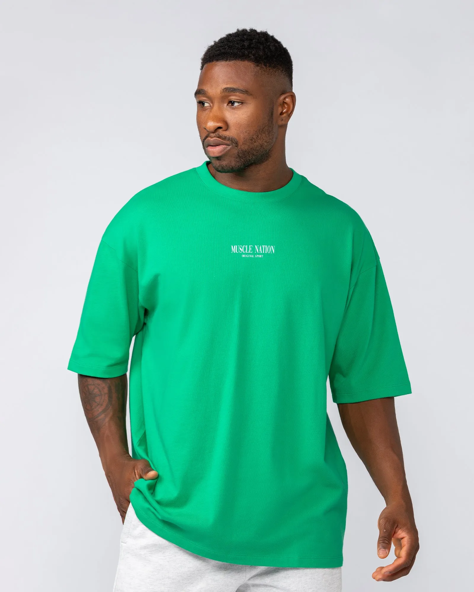 Weekender Oversized Tee - Clover sold by Muscle Nation