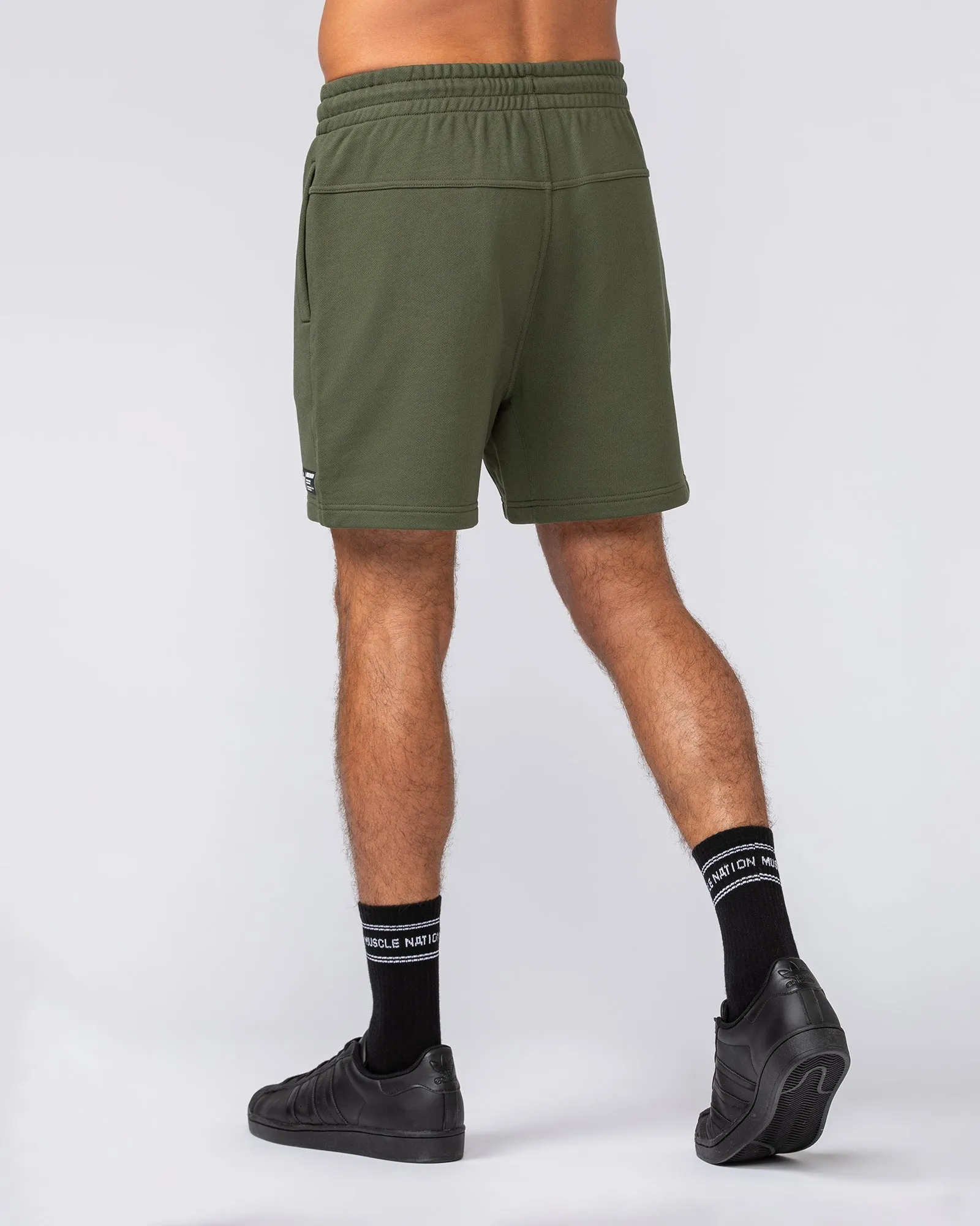 Sweat 5" Shorts - Dark Khaki sold by Muscle Nation product image thumbnail 3