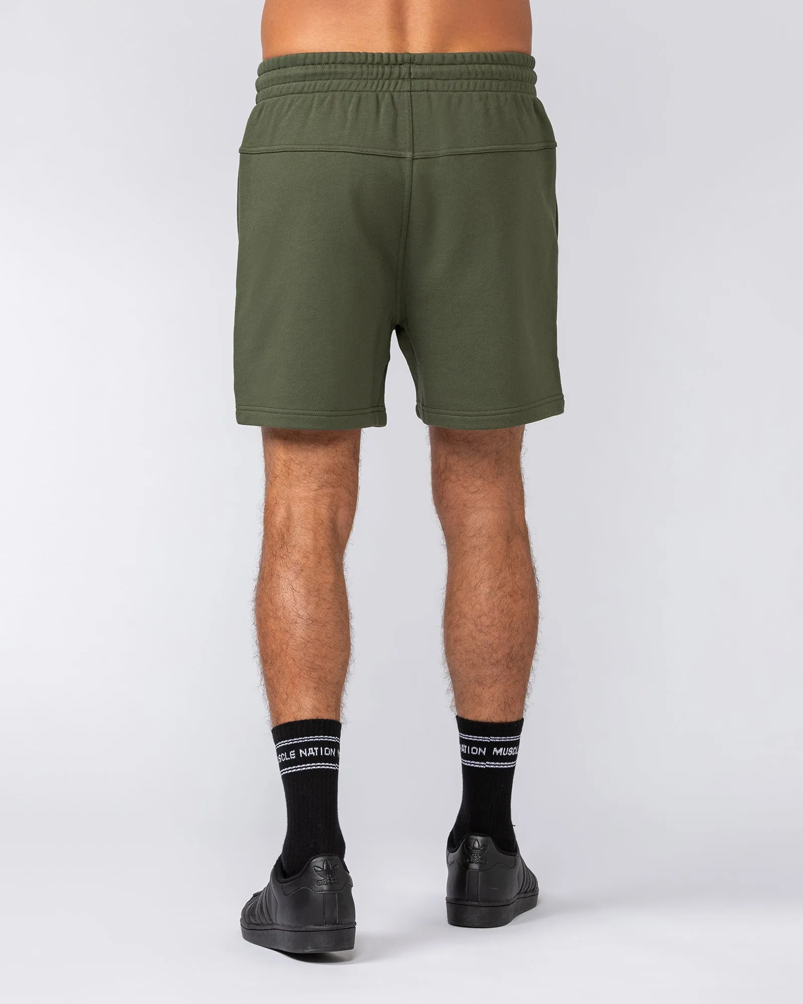 Sweat 5" Shorts - Dark Khaki sold by Muscle Nation product image thumbnail 2