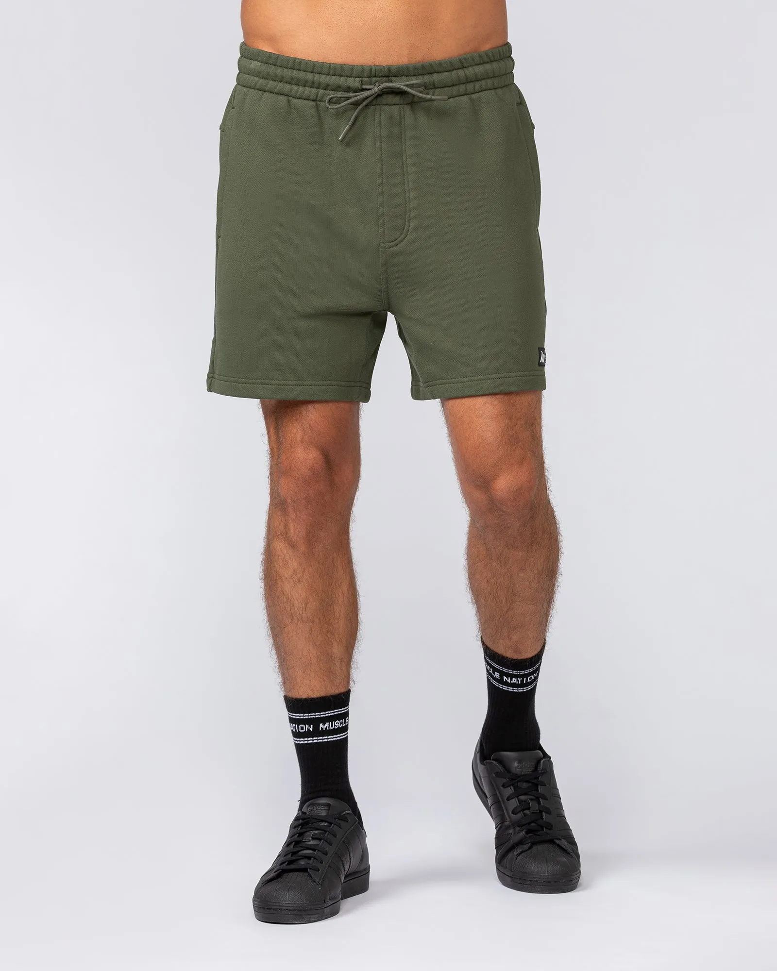 Sweat 5" Shorts - Dark Khaki sold by Muscle Nation product image thumbnail 4