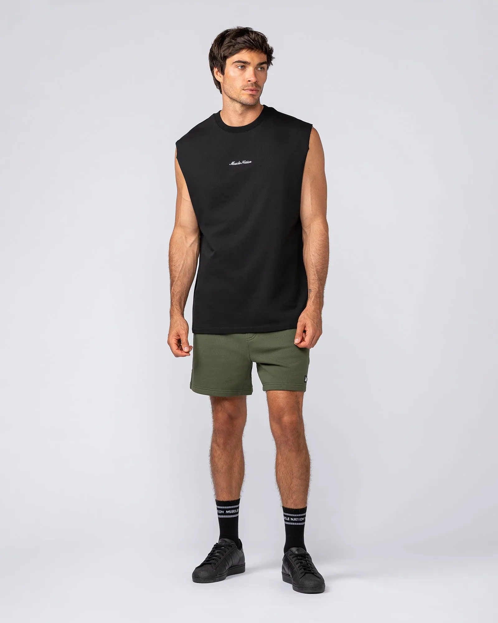 Sweat 5" Shorts - Dark Khaki sold by Muscle Nation product image thumbnail 5