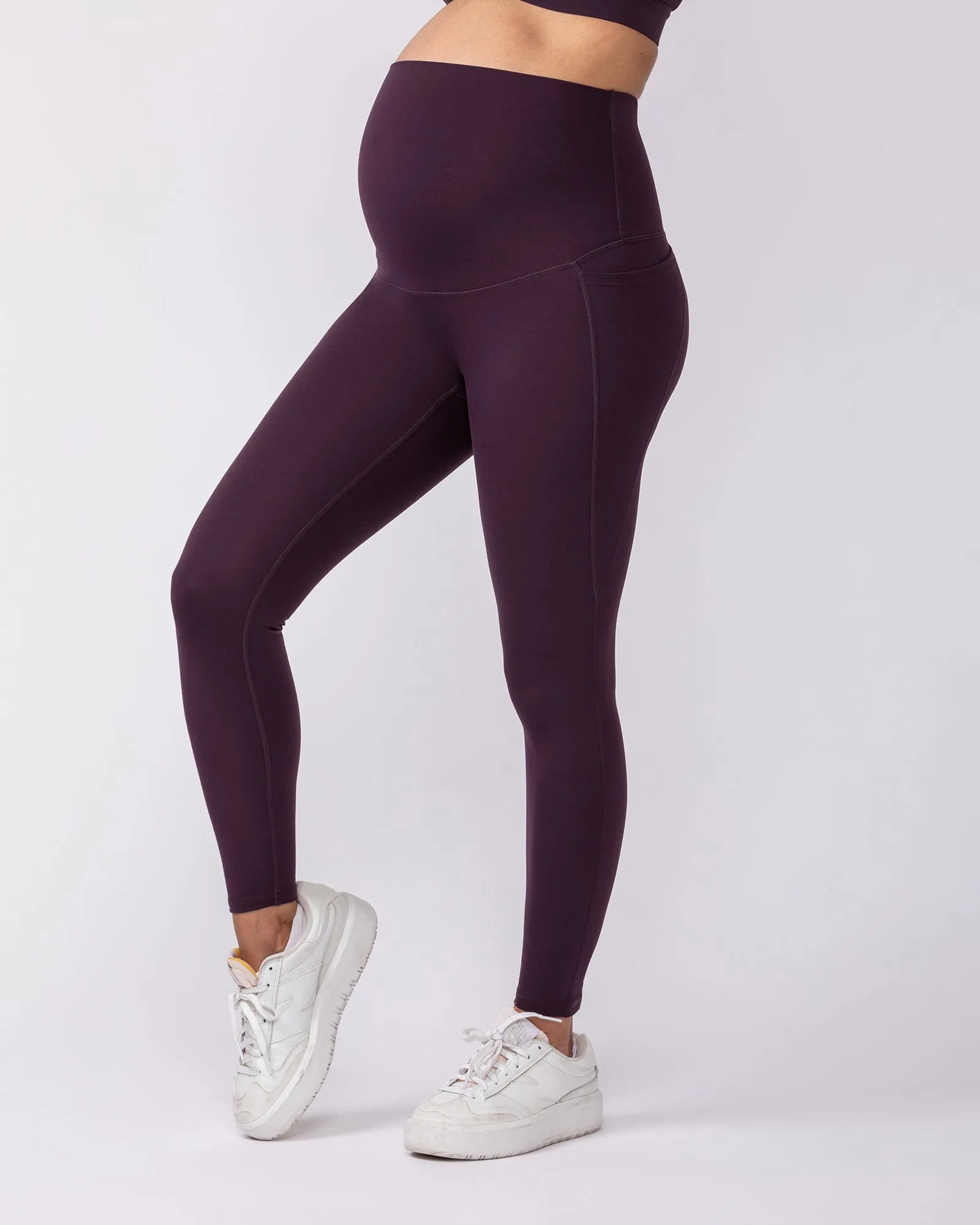 Maternity Everyday Pocket Leggings - Midnight Plum sold by Muscle Nation product image thumbnail 4