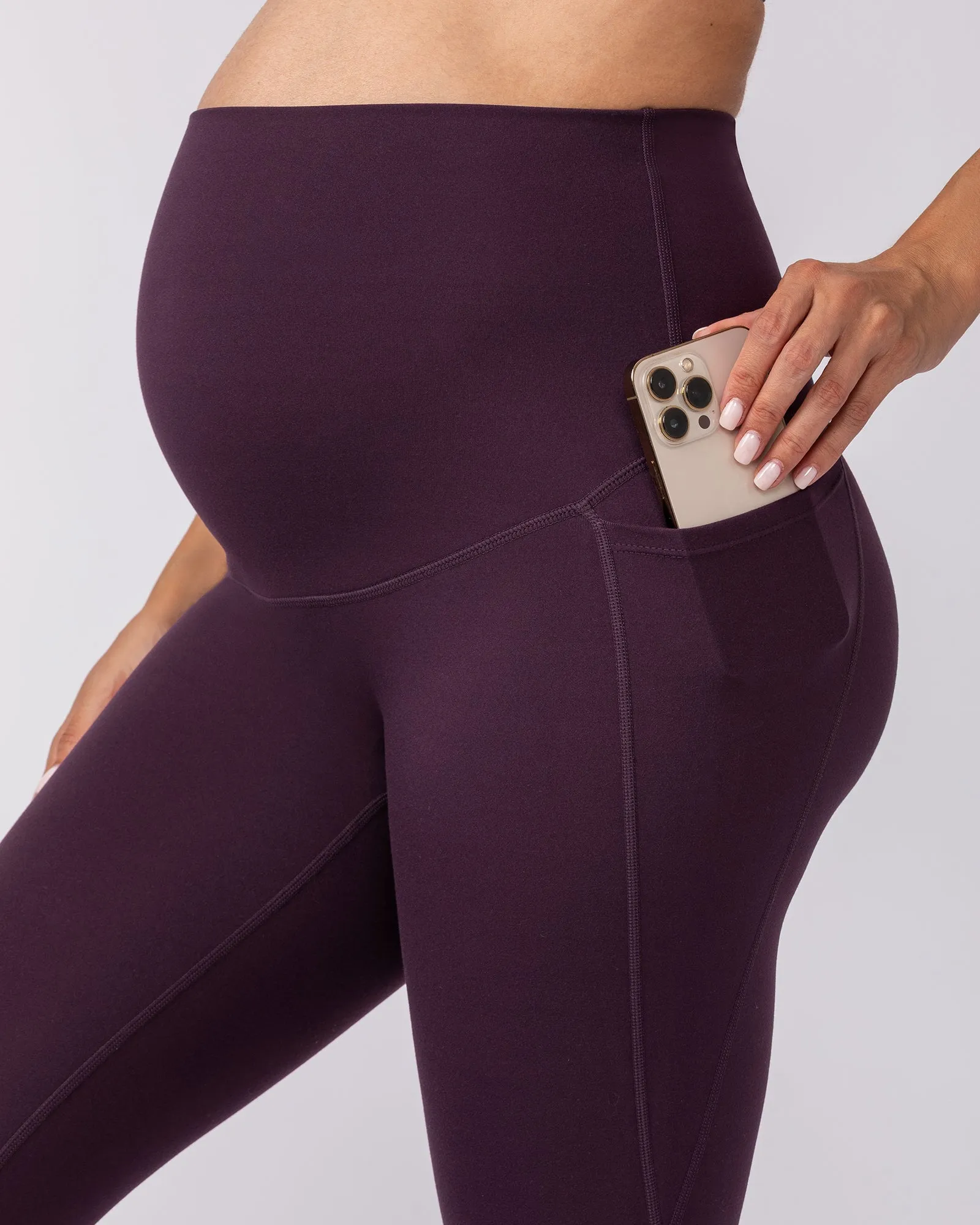 Maternity Everyday Pocket Leggings - Midnight Plum sold by Muscle Nation product image thumbnail 2