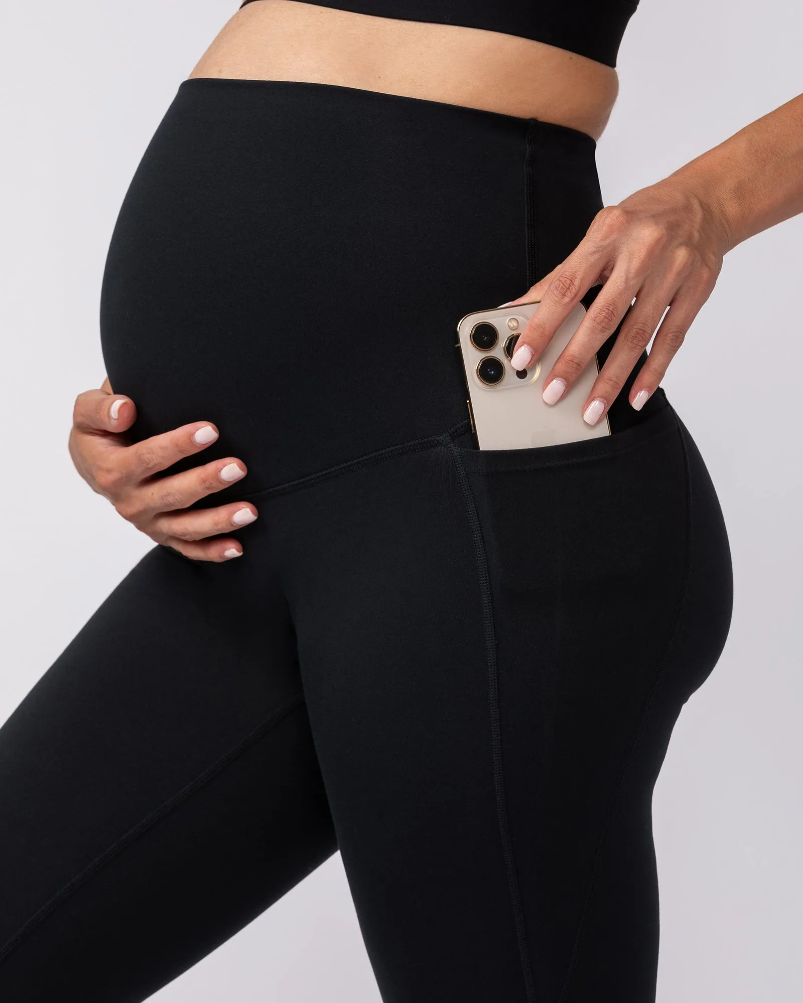 Maternity Everyday Pocket Leggings - Black sold by Muscle Nation product image thumbnail 2