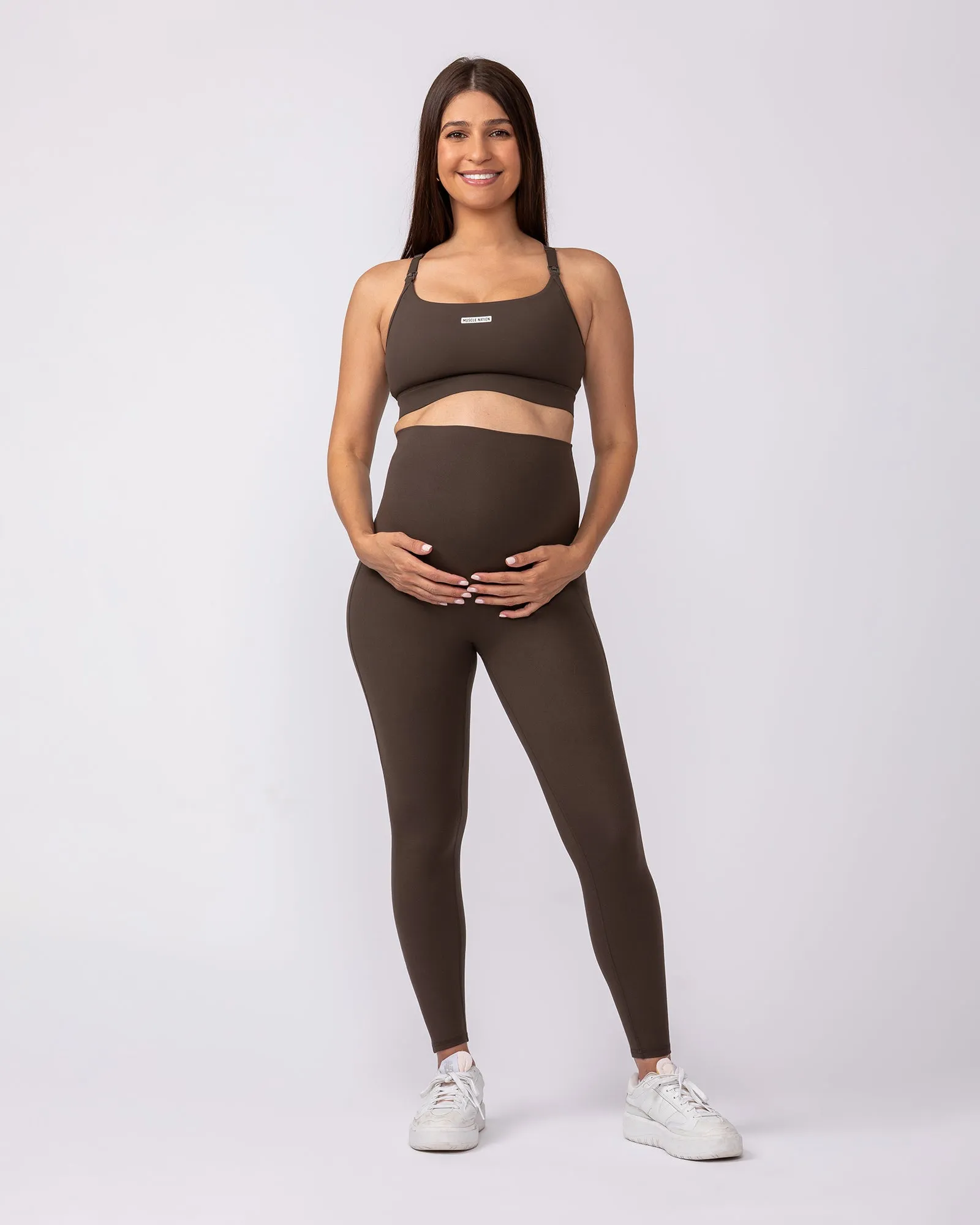 Maternity Aura Bra - Deep Brown sold by Muscle Nation product image thumbnail 5
