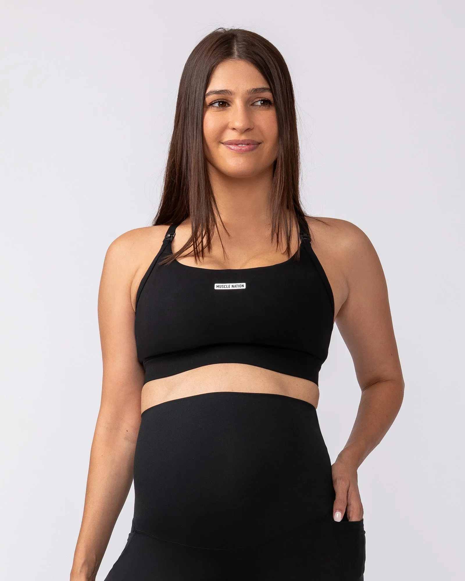 Maternity Aura Bra - Black sold by Muscle Nation