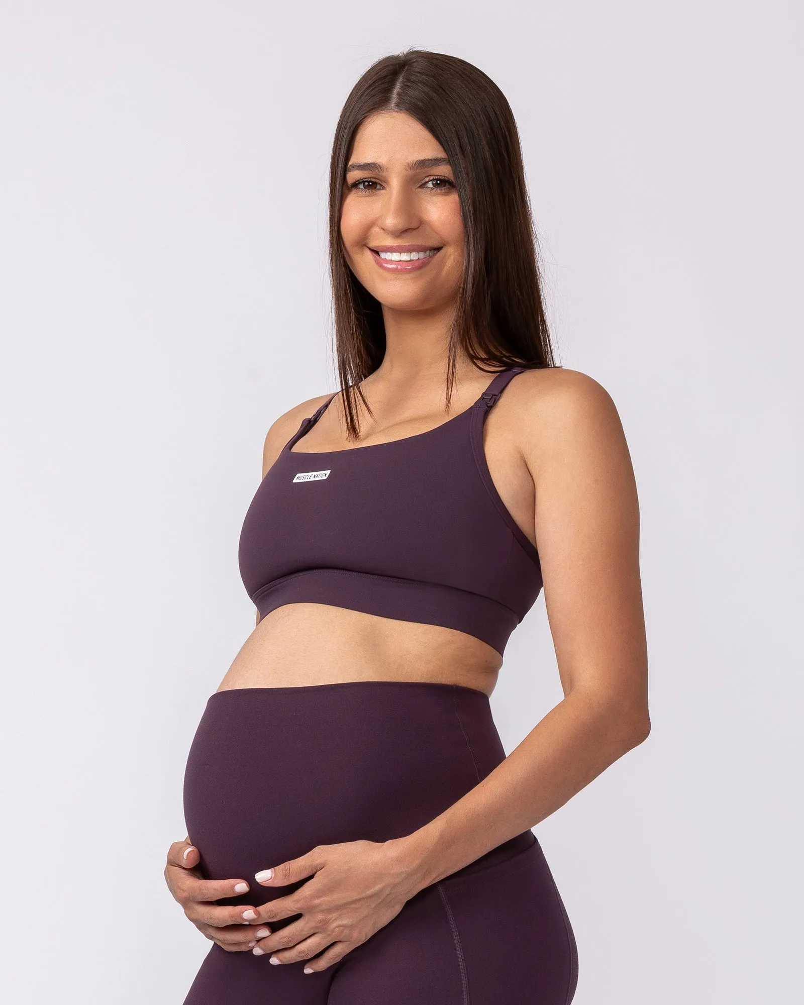 Maternity Aura Bra - Midnight Plum sold by Muscle Nation product image thumbnail 3