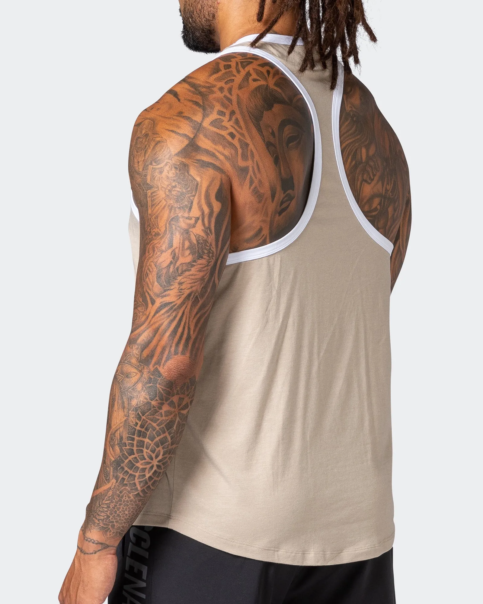 Striker Y Back Singlet - Bone Marl sold by Muscle Nation product image thumbnail 5