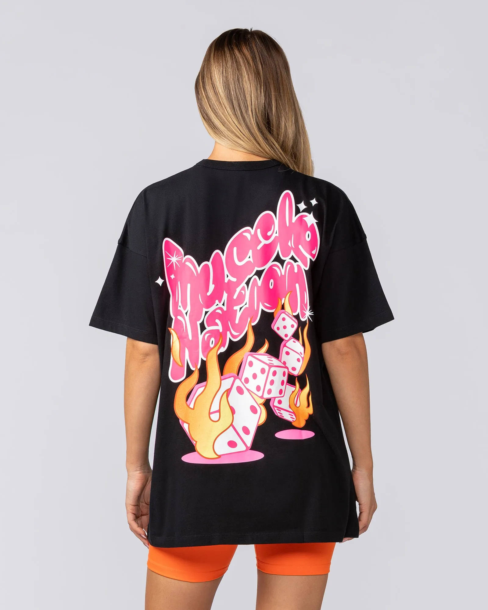 Flamin' Dice Oversized Tee - Black sold by Muscle Nation product image thumbnail 4