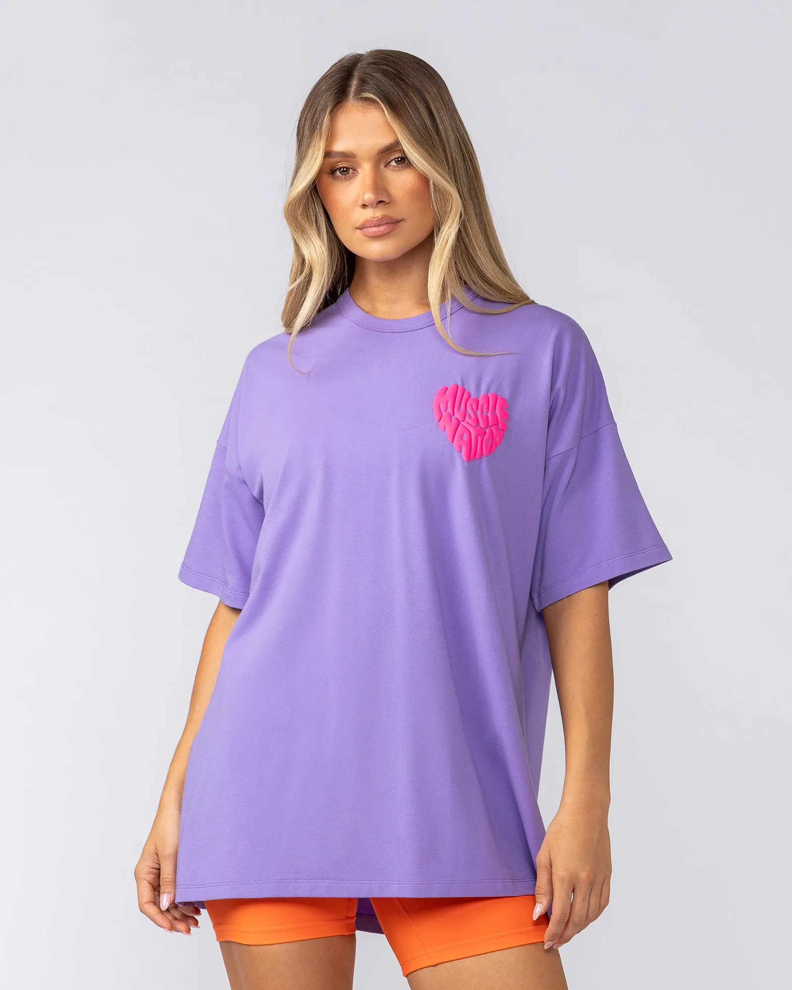 Peachy Oversized Tee - Orchid sold by Muscle Nation product image thumbnail 2