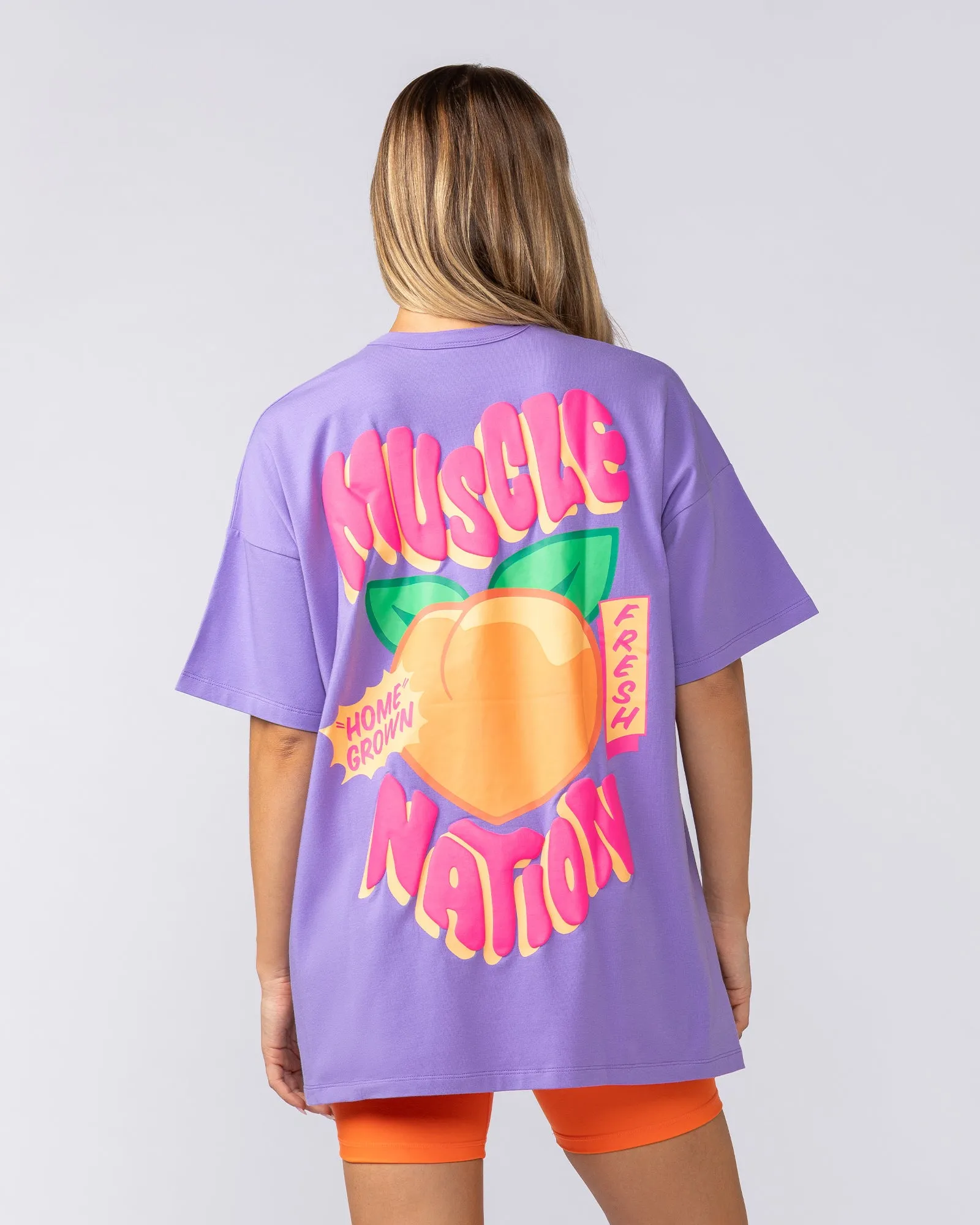 Peachy Oversized Tee - Orchid sold by Muscle Nation product image thumbnail 4