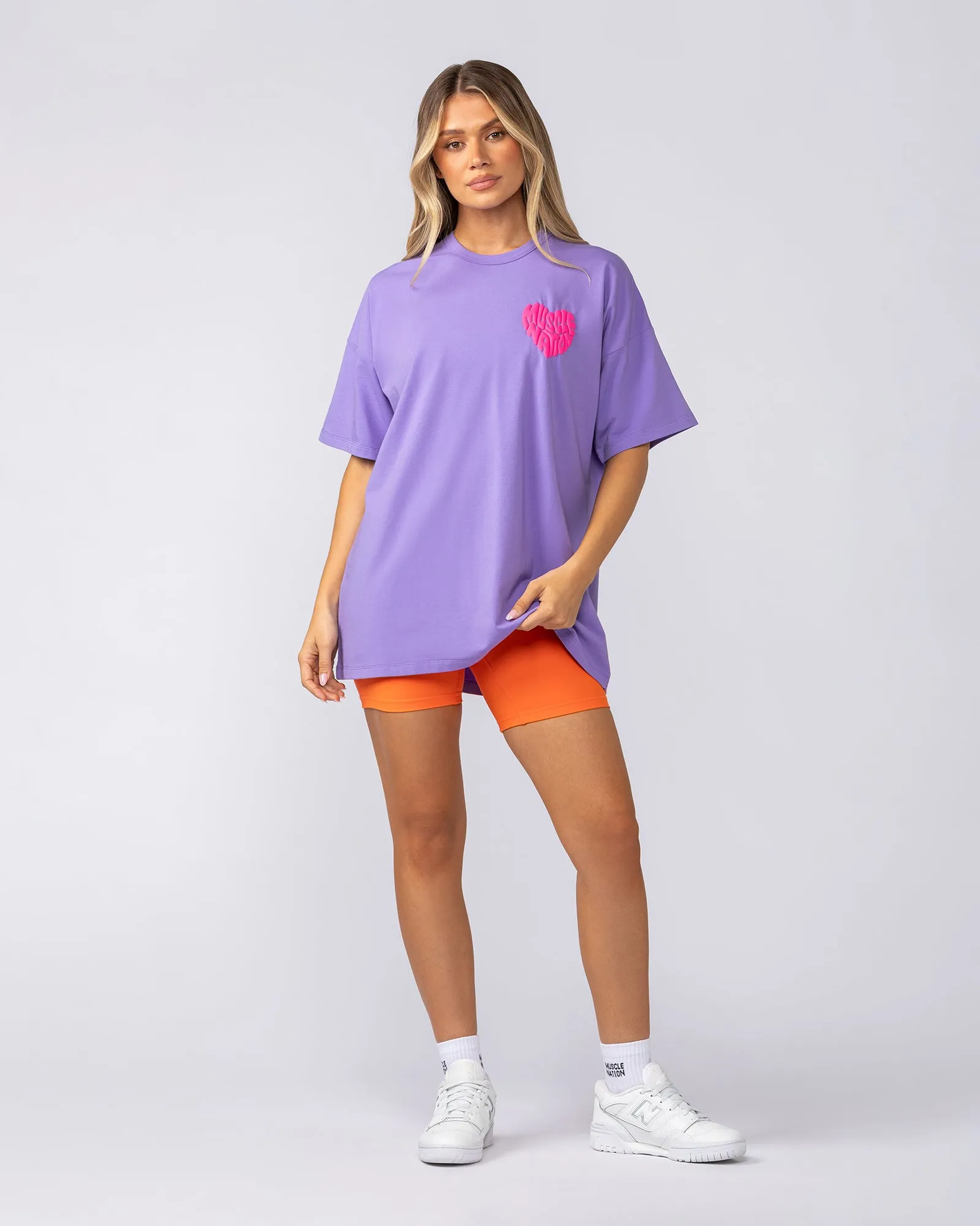 Peachy Oversized Tee - Orchid sold by Muscle Nation product image thumbnail 5
