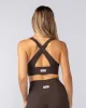 Lover Longline Rib Bra - Cocoa sold by Muscle Nation