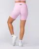 Zero Rise Rib Bike Shorts - Fairy Floss sold by Muscle Nation