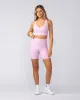 Zero Rise Rib Bike Shorts - Fairy Floss sold by Muscle Nation