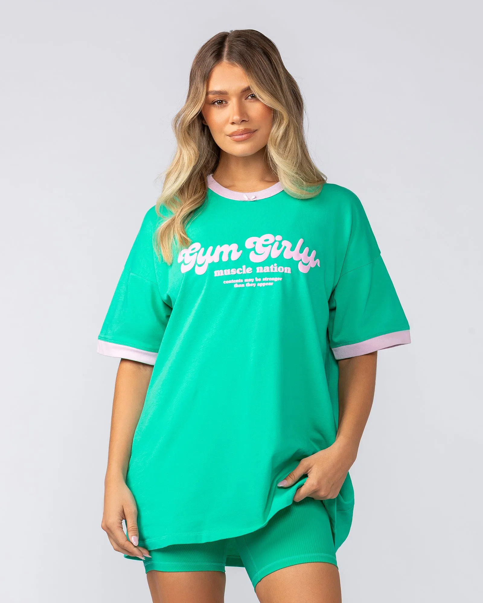 Gym Girly Oversized Tee - Palm Leaf sold by Muscle Nation product image thumbnail 2