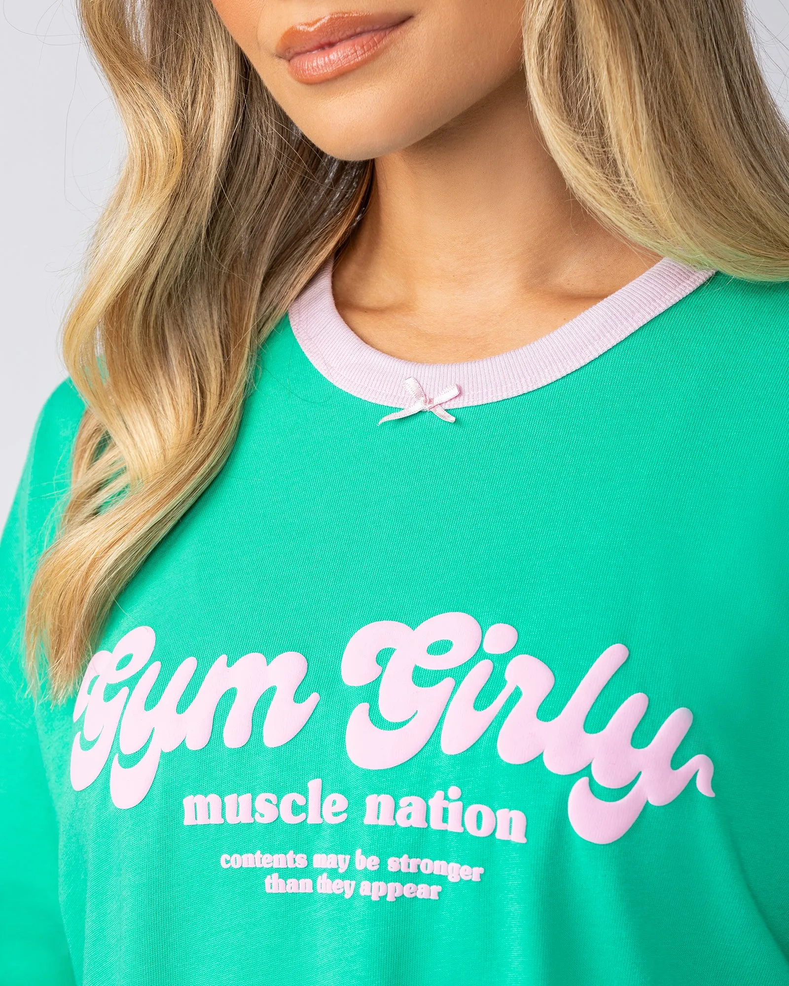 Gym Girly Oversized Tee - Palm Leaf sold by Muscle Nation product image thumbnail 3
