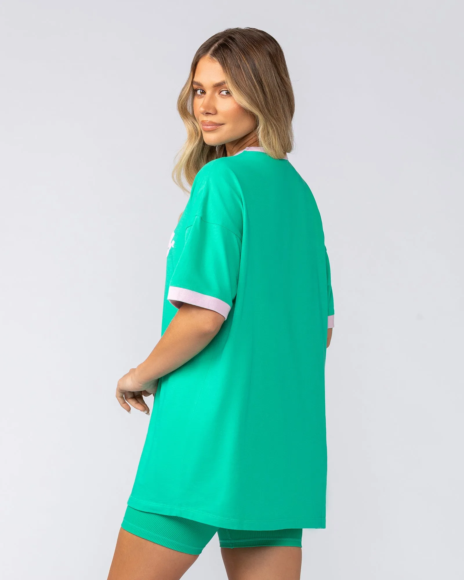 Gym Girly Oversized Tee - Palm Leaf sold by Muscle Nation product image thumbnail 5