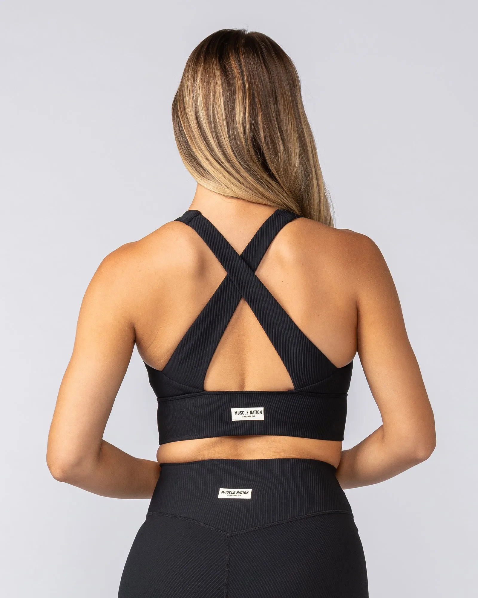 Lover Longline Rib Bra - Black sold by Muscle Nation product image thumbnail 5