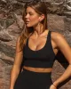 Lover Longline Rib Bra - Black sold by Muscle Nation