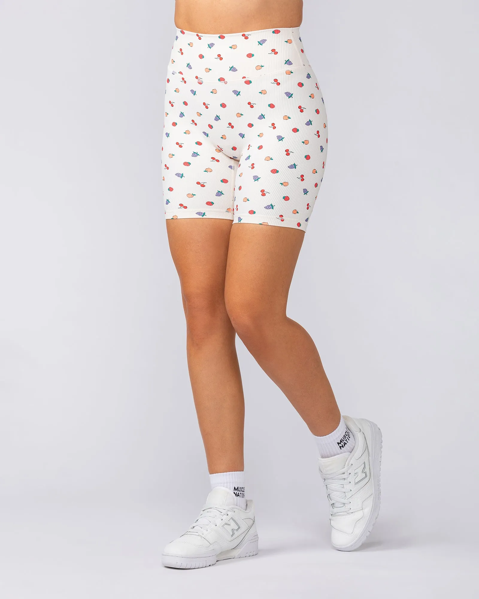 Zero Rise Rib Bike Shorts - Smoothie Print sold by Muscle Nation product image thumbnail 3